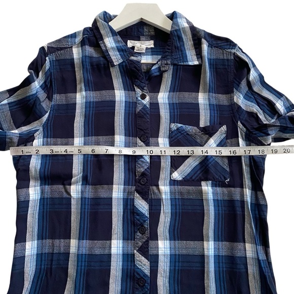 alc | at last classics Plaid Button Down Flannel Women’s Size Medium - Picture 7 of 10